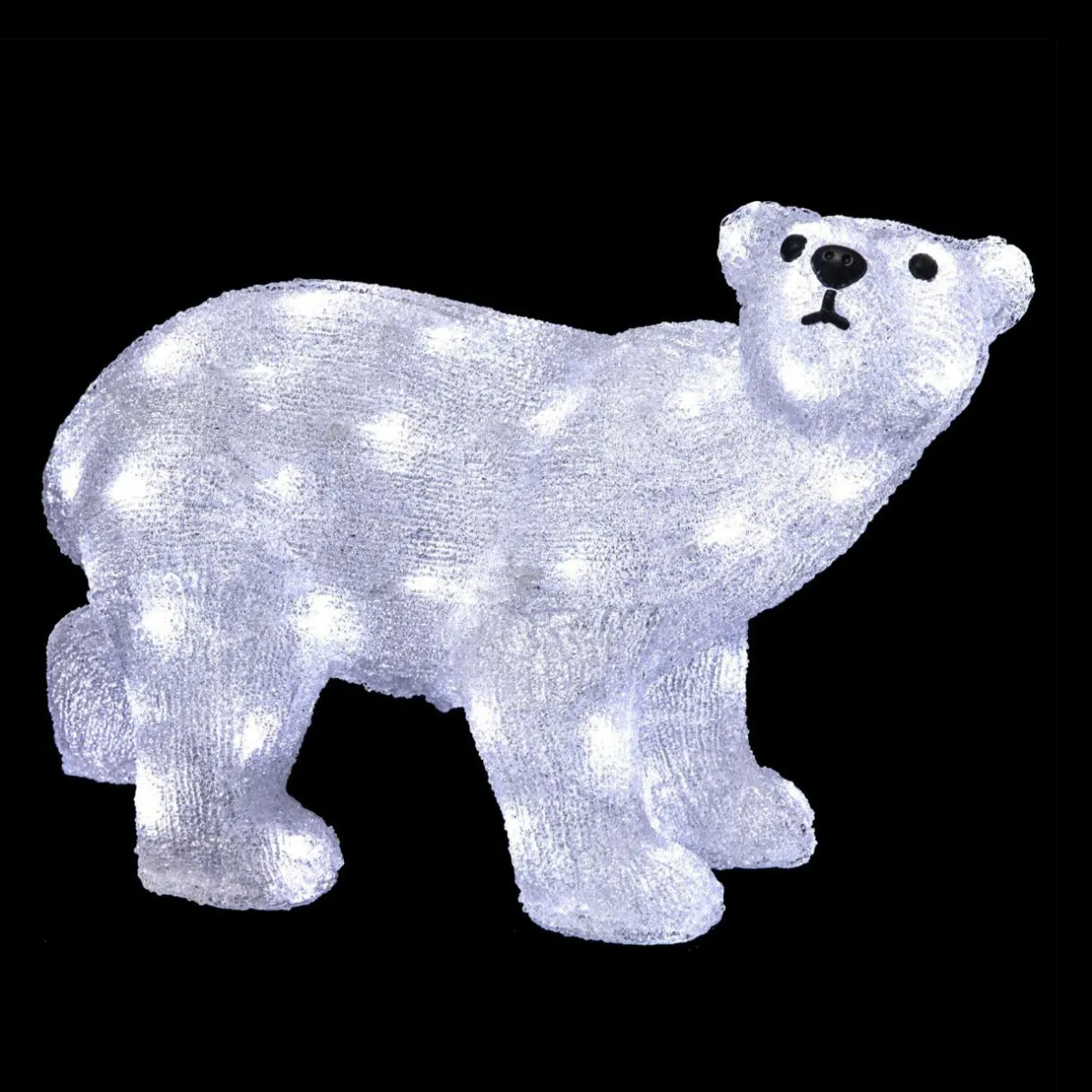 Feeric Lights & Christmas Ours lumineux 60 LED (H35 cm) Bali Blanc froid Hot