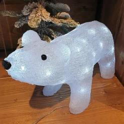 KAEMINGK Ours lumineux solaire 40 LED (H24 cm) Titouan Blanc froid Best