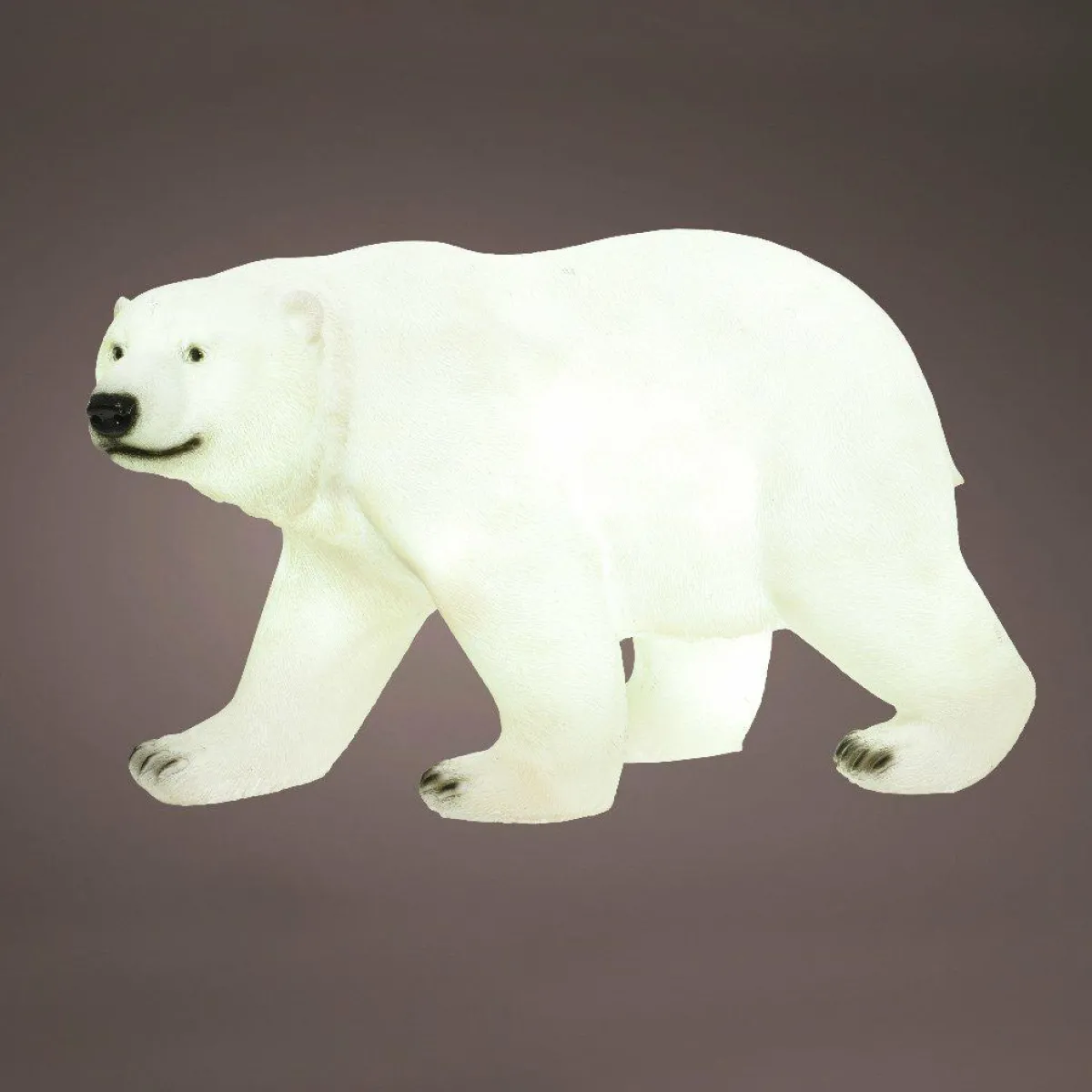 KAEMINGK Ours polaire lumineux fibre de verre 8 LED (H35 cm) Viken Blanc froid Outlet