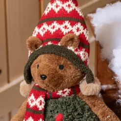 KAEMINGK Ourson de Noël déco (H68 cm) Max à la montagne Gris Hot