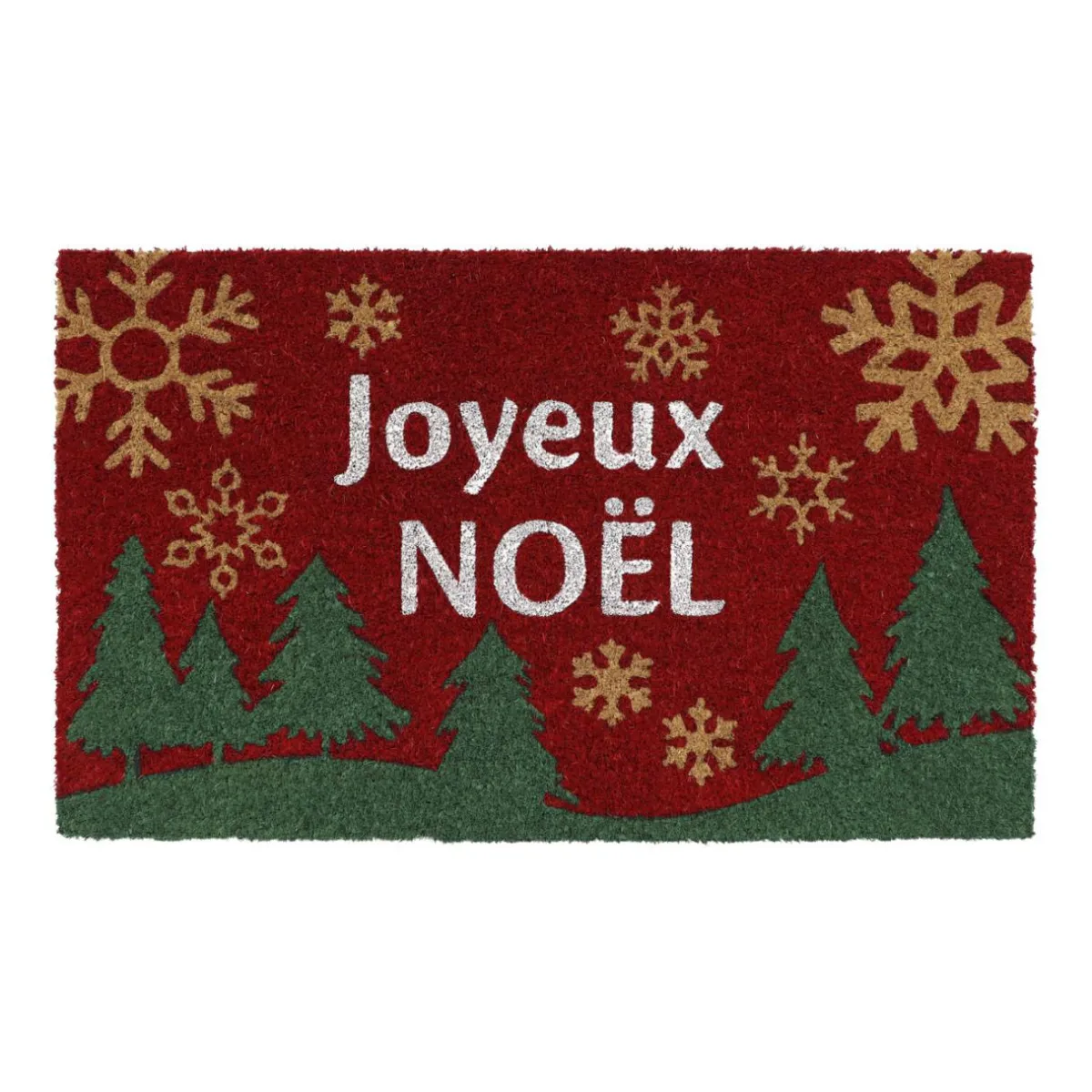 LUANCE Paillasson de Noël coco (45 x 75 cm) Joyeux Noël et vert Rouge Clearance