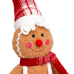 JJA Pain d'épices assis (H43 cm) Miss Noël Marron clair Discount