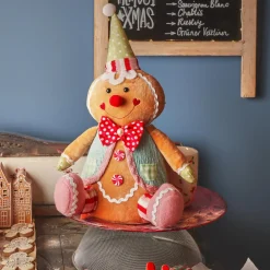 KAEMINGK Pain d'épices décoratif assis (H40 cm) Johnny le Clown Multicolore Outlet
