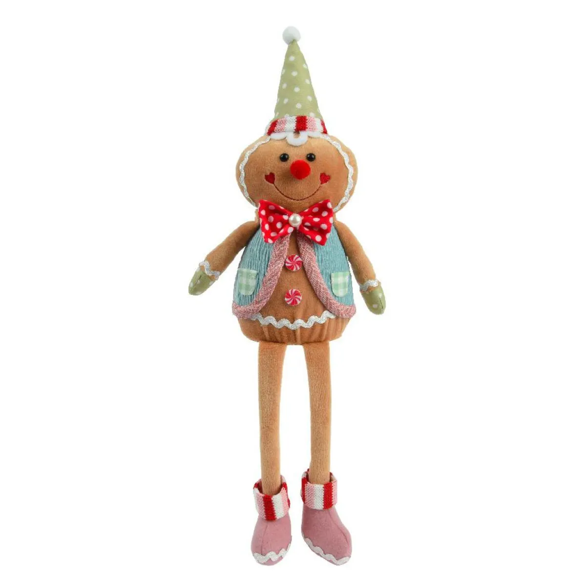 KAEMINGK Pain d'épices jambes souples (H50 cm) Johnny le Clown Multicolore Discount