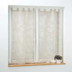 DOUCEUR D'INTERIEUR Paire de voilages à passants (60 x 120 cm) Karla Taupe Sale