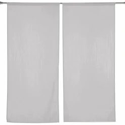 LINDER Paire de voilages (60 x 140 cm) Etamine givrée Gris clair Clearance