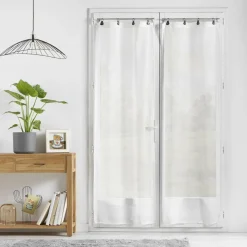 douceur d'intu017drieur Paire de voilages anneaux (70 x 200 cm) Linka Blanc New