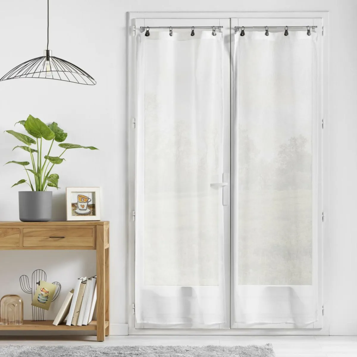 douceur d'intu017drieur Paire de voilages anneaux (70 x 200 cm) Linka Blanc New