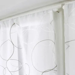 ENJOY HOME Paire de voilages brodés passe-tringle (60 x 90 cm) Galet Gris Online