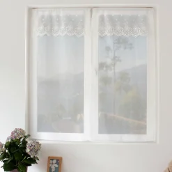ENJOY HOME Paire de voilages passe-tringle (60 x 120 cm) Massala he Blanc New
