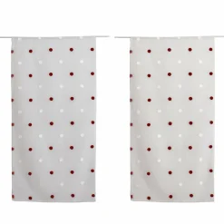 ENJOY HOME Paire de voilages passe-tringle (60 x 160 cm) Pointia Bordeaux
