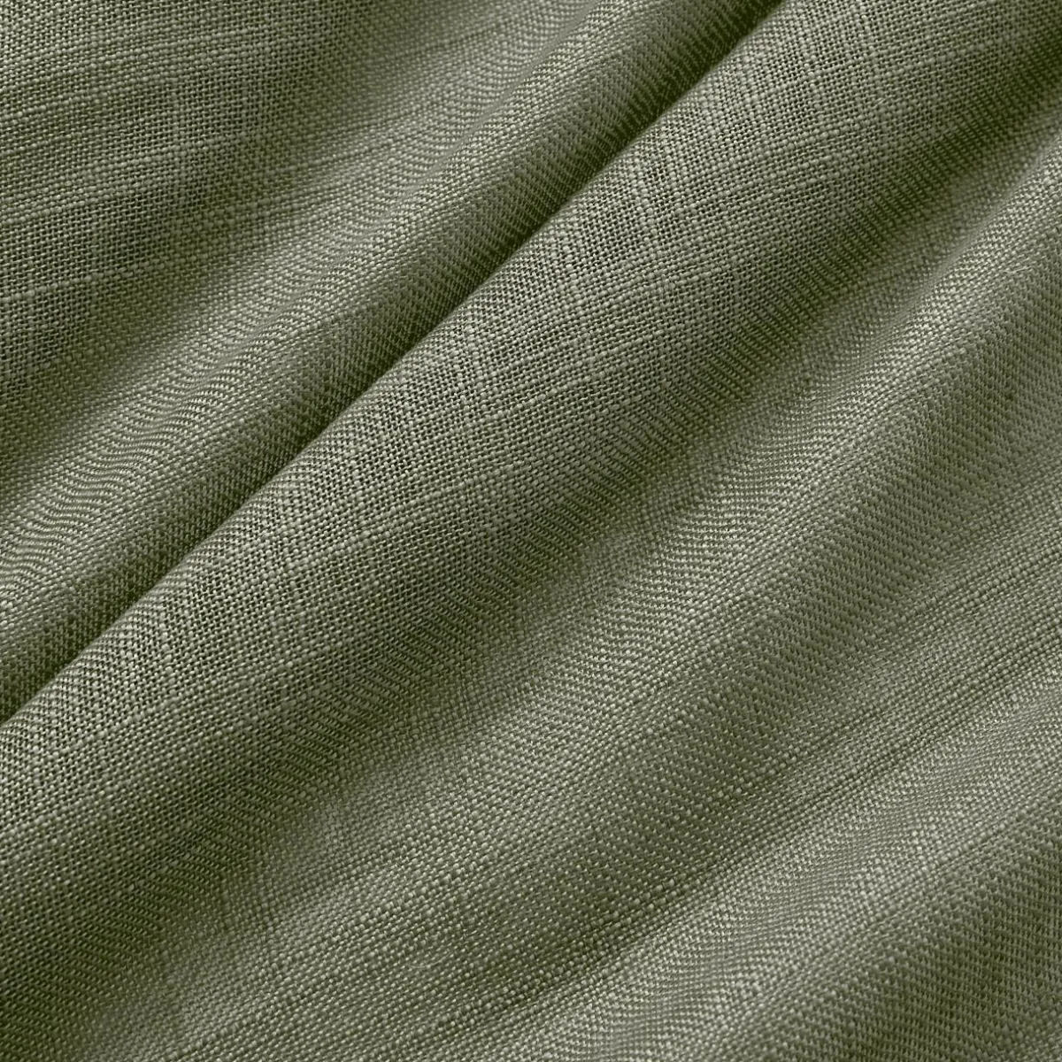 EMINZA Paire de voilages passe-tringle effet lin (60 x 120 cm) Robin Vert romarin Online