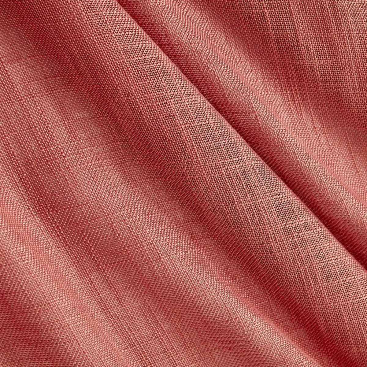 EMINZA Paire de voilages passe-tringle effet lin (70 x 200 cm) Robin Terracotta Discount