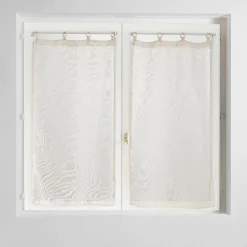 douceur d'intu017drieur Paire de voilages tissés œillets bois (60 x 120 cm) Minalisa Beige Online