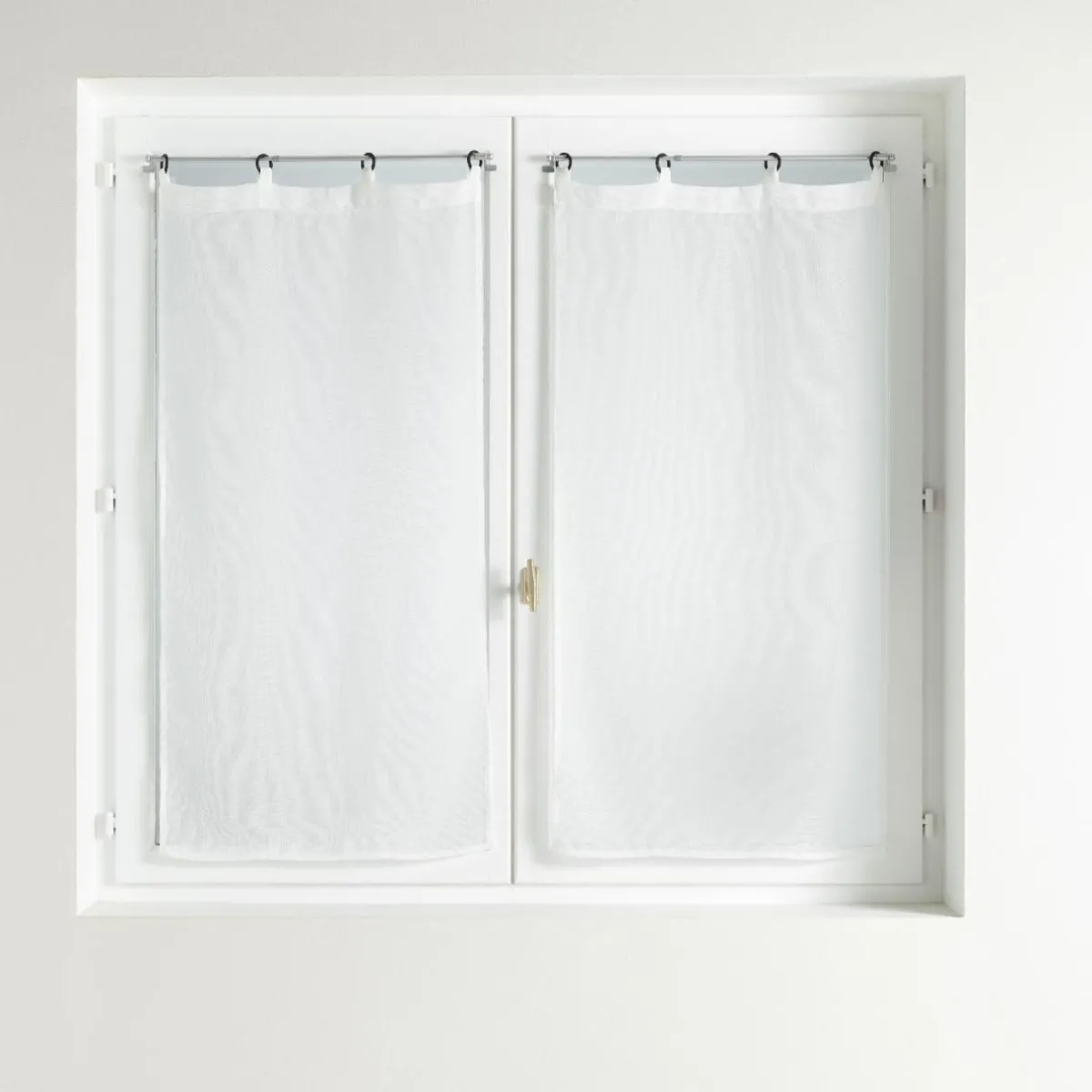 douceur d'intu017drieur Paire de voilages tissés oeillets (60 x 160 cm) Davina Blanc New