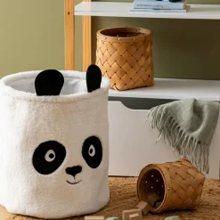 Atmosphera cru017dateur d'intu017drieur for kids Panier à jouets enfant (35x 40 cm) Panda Blanc Online