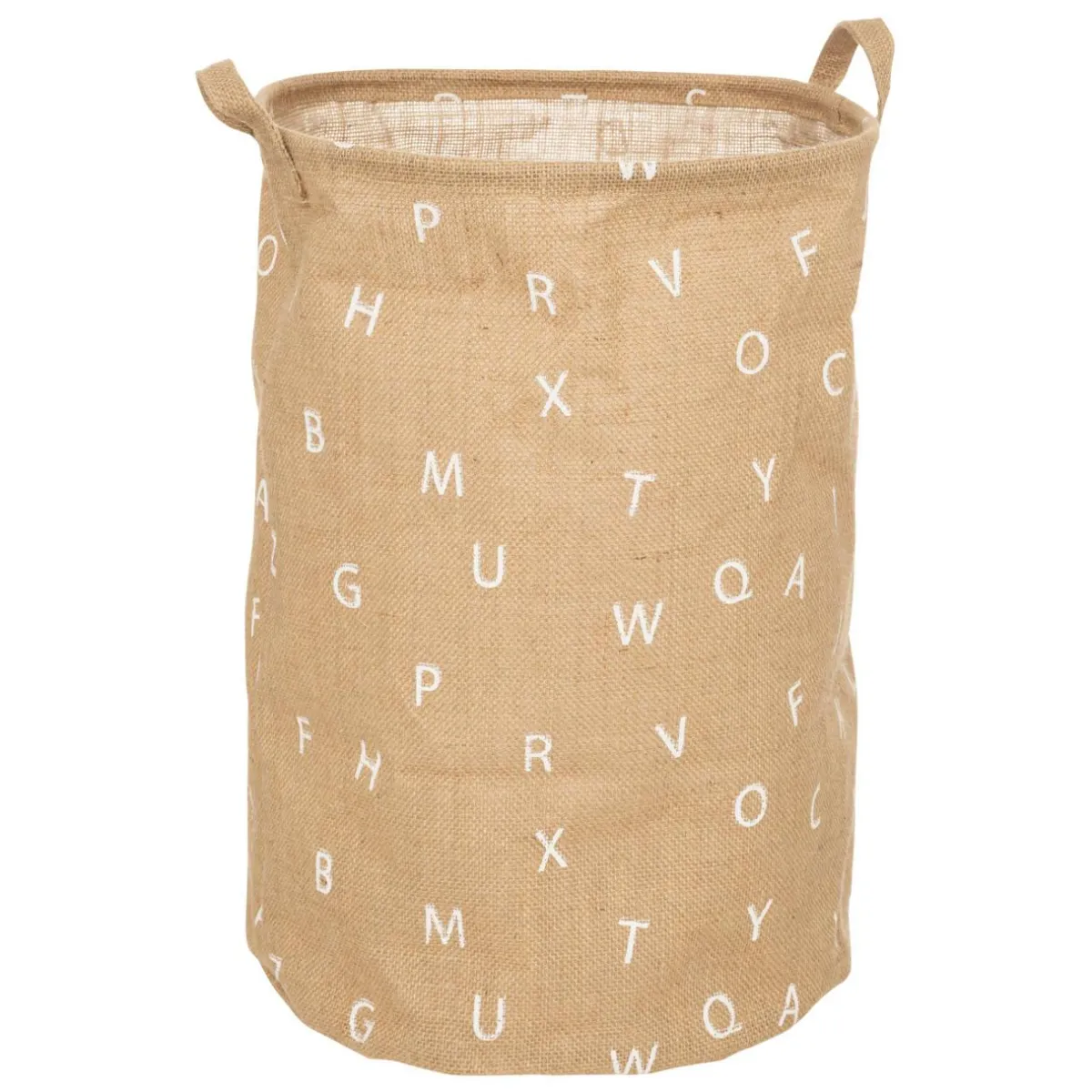 Atmosphera createur d'interieur for kids Panier à jouets jute (35 x 49 cm) Alphabet Beige New