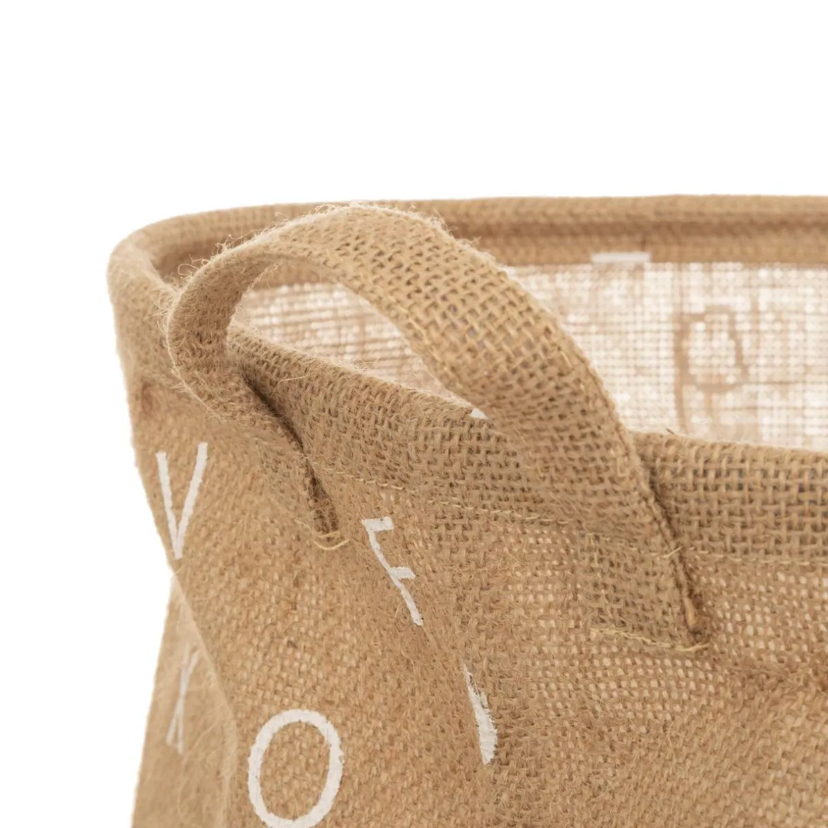 Atmosphera createur d'interieur for kids Panier à jouets jute (35 x 49 cm) Alphabet Beige New