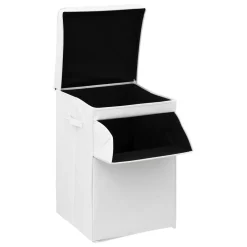 ATMOSPHERA Panier à linge pliable (36 x 36 x 55 cm) Colorama Blanc Outlet