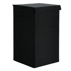 TENDANCE Panier à linge pliable (H60 cm) TissuFlex Noir New