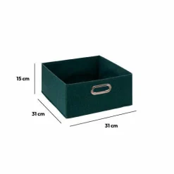 5 Five Simply Smart Panier de rangement ( 31 x 15 cm) Helena Bleu pétrole New