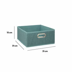 5 Five Simply Smart Panier de rangement ( 31 x 15 cm) Helena Bleu pétrole chiné Online