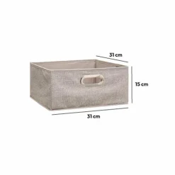 ATMOSPHERA Panier de rangement (31 x 15 cm) Helena Beige chiné Clearance