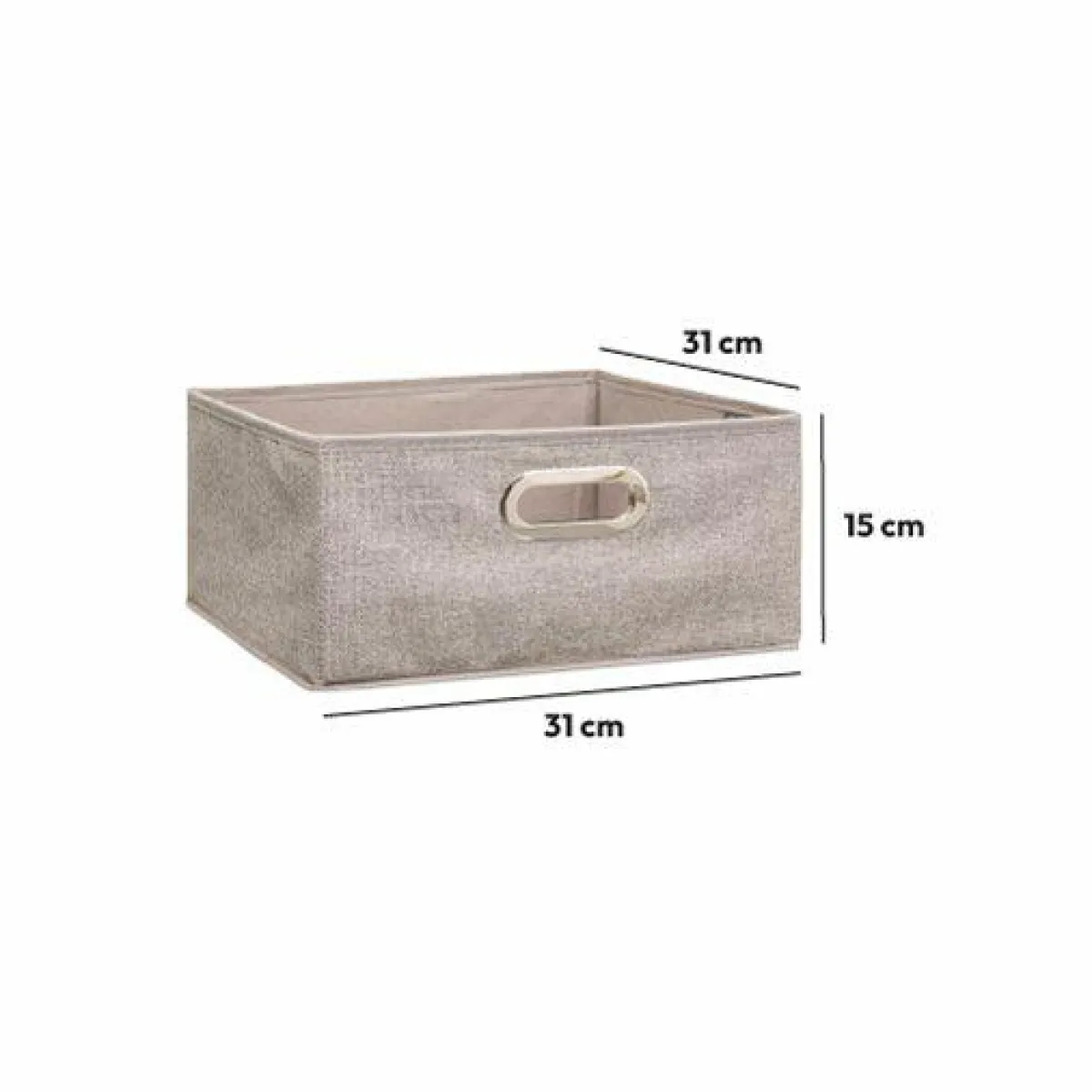 ATMOSPHERA Panier de rangement (31 x 15 cm) Helena Beige chiné Clearance