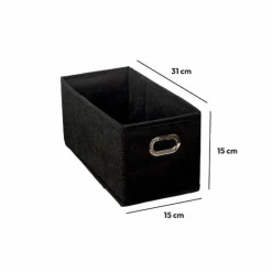 5 Five Simply Smart Panier de rangement (15 x 31 cm) Helena Noir New