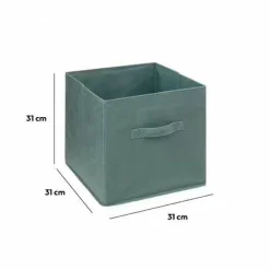 5 Five Simply Smart Panier de rangement (31 x 31 cm) Velours Kaki Vert kaki Best