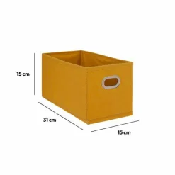 5 Five Simply Smart Panier de rangement (15 x 31 cm) Helena Jaune moutarde