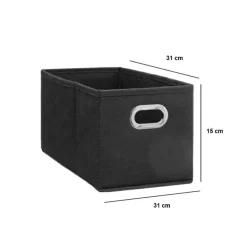 ATMOSPHERA Panier de rangement (15 x 31 cm) Helena Gris Anthracite New