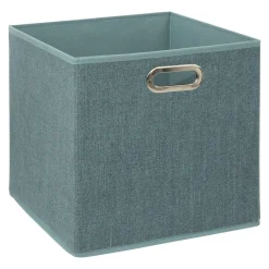 5 Five Simply Smart Panier de rangement (31 x 31 cm) Helena Bleu pétrole chiné Sale