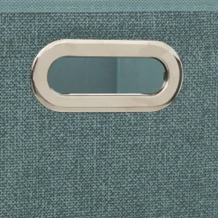 5 Five Simply Smart Panier de rangement (31 x 31 cm) Helena Bleu pétrole chiné Sale