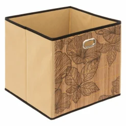 5 Five Simply Smart Panier de rangement (31 x 31 cm) Blackflora Bois Naturel