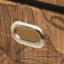 5 Five Simply Smart Panier de rangement (31 x 31 cm) Blackflora Bois Naturel