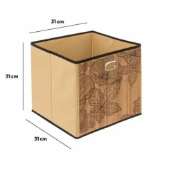 5 Five Simply Smart Panier de rangement (31 x 31 cm) Blackflora Bois Naturel
