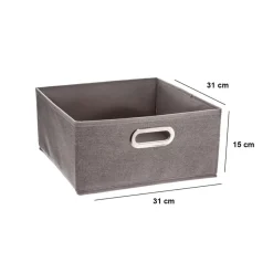 ATMOSPHERA Panier de rangement (31 x 15 cm) Helena Gris clair