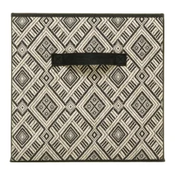 ATMOSPHERA Panier de rangement Ethnique et blanc Noir Clearance