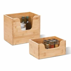 5 Five Simply Smart Panier en bambou empilable (31 x 21 cm) Siao Naturel Bois Sale