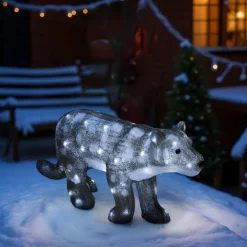 JJA Panthère lumineuse 60 LED (H32 cm) Nox Blanc froid Gris Sale