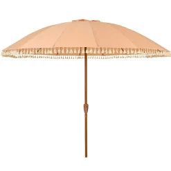 KAEMINGK Parasol de jardin rond à franges (D2.5 m) Mexico Rose Pêche Best