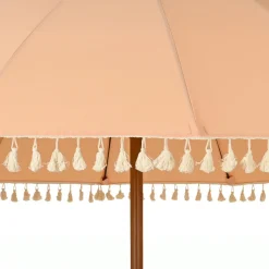 KAEMINGK Parasol de jardin rond à franges (D2.5 m) Mexico Rose Pêche Best