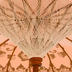 KAEMINGK Parasol de jardin rond à franges (D2 m) Jaipur Beige rosé et dorure Nude New
