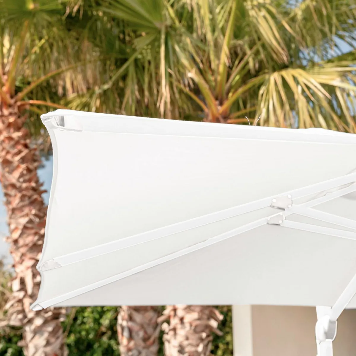 MOBELLIA Parasol déporté rectangulaire aluminium (4 x 3 m) Yucatan Blanc Online