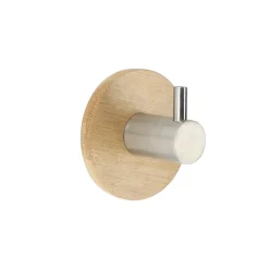 TENDANCE Patère adhesive 3M bambou (D5 cm) Chrome Argent Discount