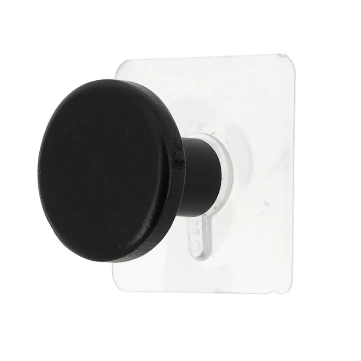 TENDANCE Patère adhésive (D4,5 cm) Easy Chic Noir Hot