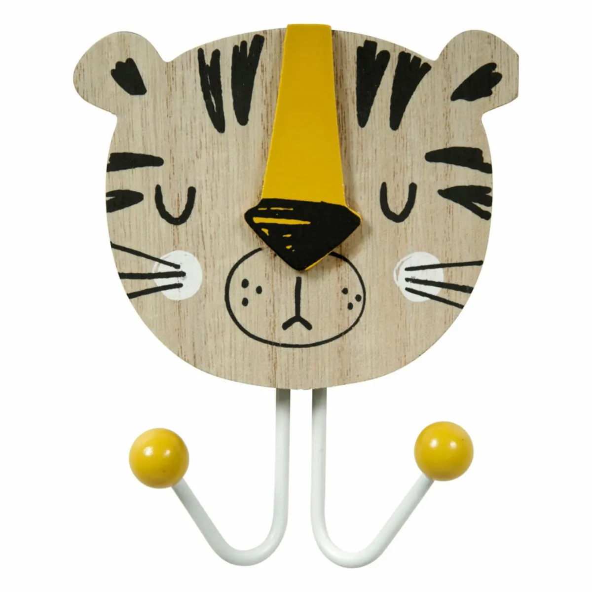OSTARIA Patère enfant bois (H14 cm) Tigre naturel Beige Clearance