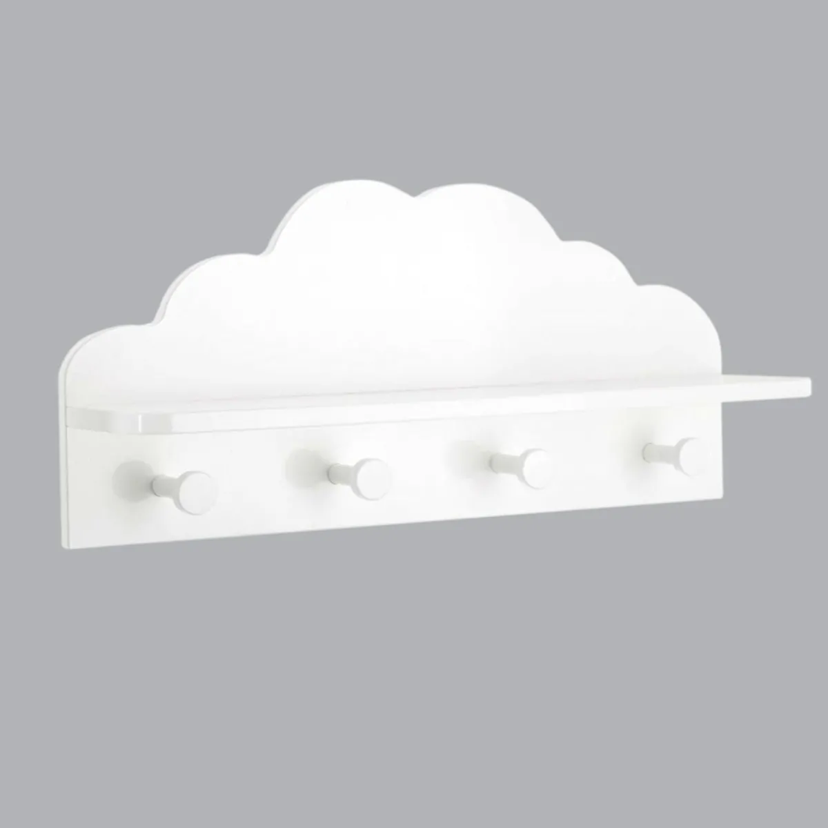 Atmosphera createur d'interieur for kids Patère enfant bois (L48 cm) Nuage he Blanc Online