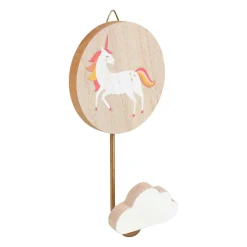 OSTARIA Patère murale enfant bois (H16 cm) Licorne Rose Sale